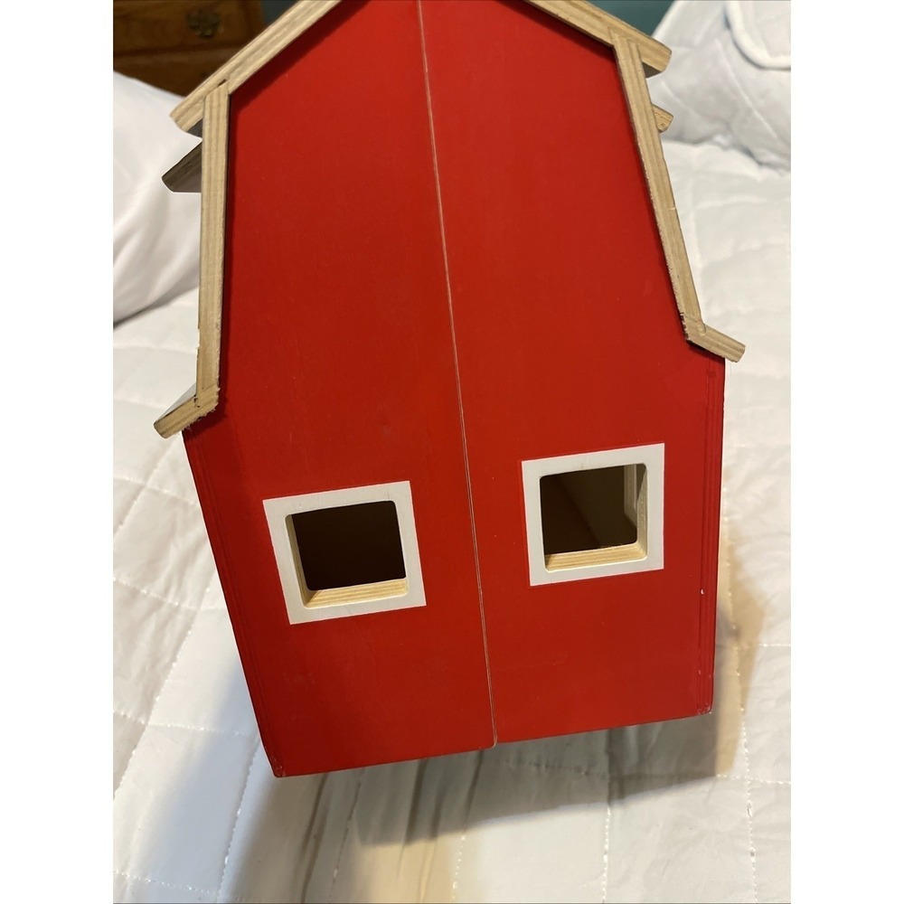 Melissa & Doug (3700) Fold and Go 2 Stories Wooden Barn 13.5 L X 10.5 H X 7.5 W - Picture 9 of 13